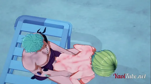 XXX One Piece Yaoi Hentai 3D - Zoro Ronoa x Sanji Fucking in a beach - Yaoi 3D fresh Movies