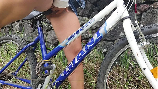 XXX Student Girl Riding Bicycle&Masturbating On It After Classes In Public Park fresh Movies