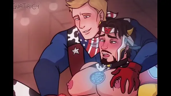 XXX Iron man x Captain america - steve x tony gay milking masturbation cow yaoi hentai fresh Movies